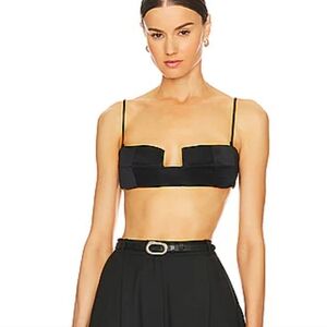 Bevza Black Square Bra Top XS